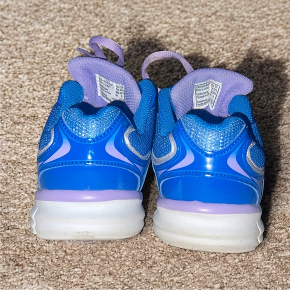 CHAMPION Blue Shine Girls Sneakers Size 2.5 with Purple Laces - Picture 7 of 12
